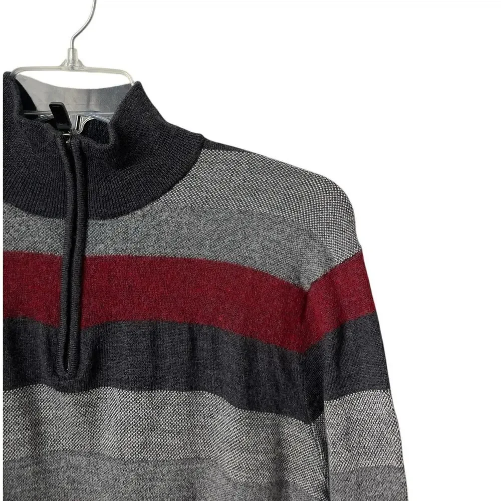 Jos A Bank Signature Collection Merino Wool Pullover 1/4 Zip Preppy Classic XL